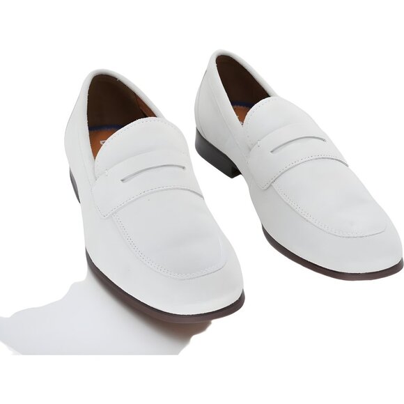 Mens White Penny Loafers Bar III US 9 main image 5
